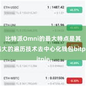 比特派Omni的最大特点是其强大的遍历技术去中心化钱包bitpie